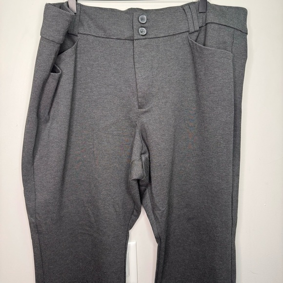 Torrid Trouser Boot Studio Luxe Ponte Mid-Rise Pant Grey Size 24 - Picture 8 of 13